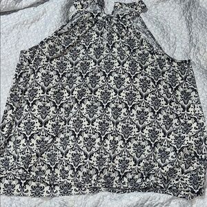 Lane Bryant Monochrome Patterned Blouse